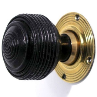 Solid Ebonised Edwardian Door Knobs